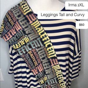 Lularoe 2xl Irma and TC Villain Malificent legging